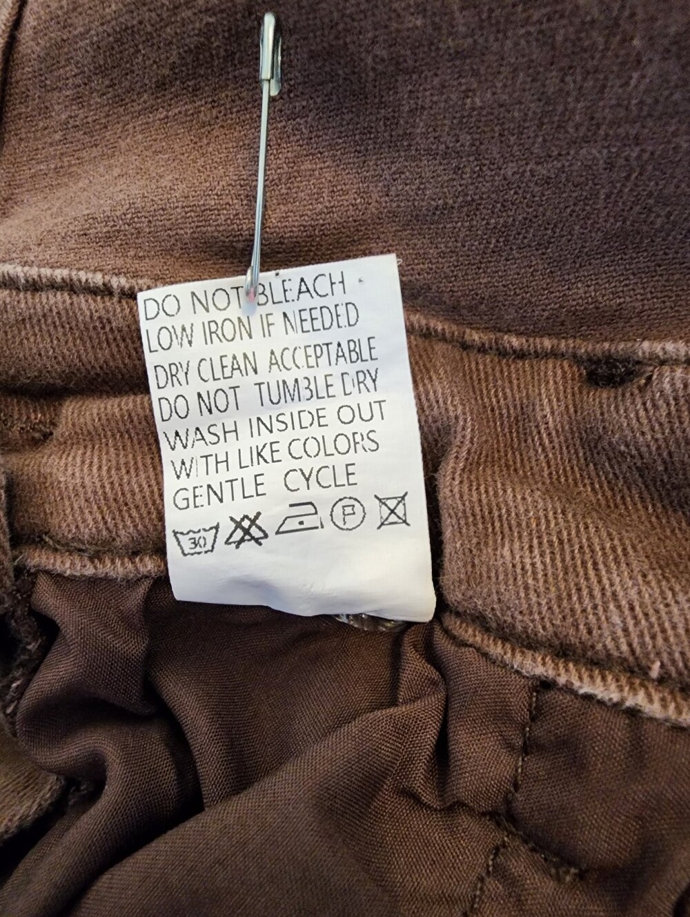 Overall brown denim shorts distressed casual adjustable straps, pockets, fun! - Picture 13 of 14